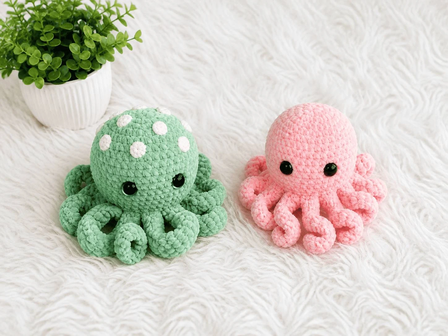 Tiny crochet octopus